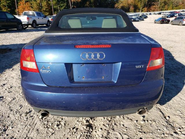 WAUAC48HX4K007655 - 2004 AUDI A4 1.8 CABRIOLET BLUE photo 6