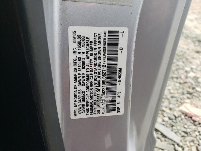 1HGEM22195L062712 - 2005 HONDA CIVIC DX VP Silber Foto 12