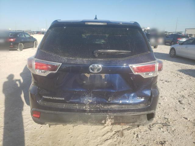 5TDKKRFH0GS163498 - 2016 TOYOTA HIGHLANDER XLE BLUE photo 6