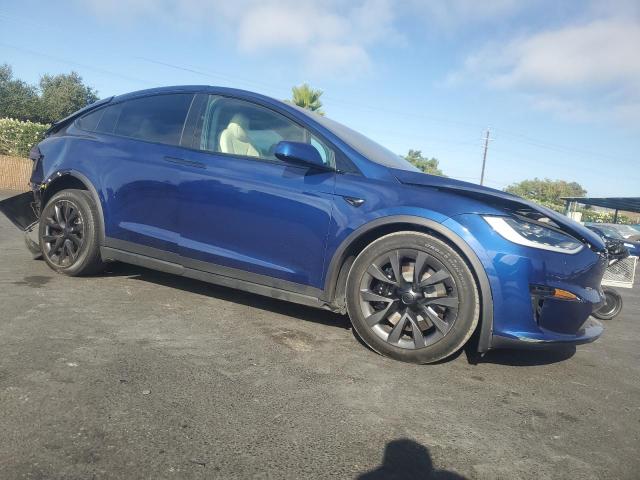 7SAXCBE59PF400272 - 2023 TESLA MODEL X BLUE photo 4