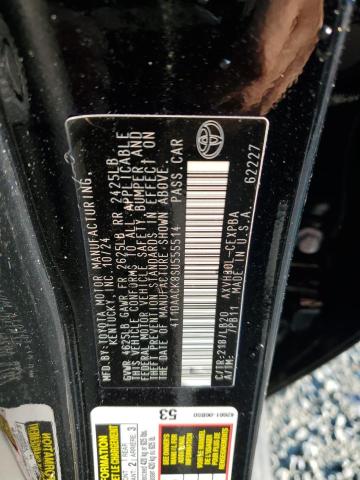 4T1DAACK8SU555514 - 2025 TOYOTA CAMRY XSE 黑色 照片 12