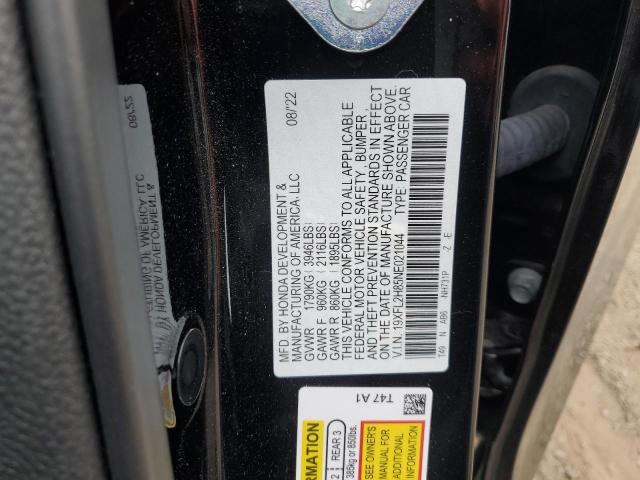 19XFL2H85NE021044 - 2022 HONDA CIVIC SPORT 黑色 照片 12