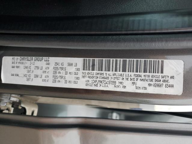 1C4PJMAK7CW157299 - 2012 JEEP LIBERTY SPORT 灰色 照片 13