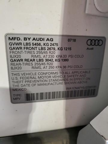 WA1CNAFY0J2220191 - 2018 AUDI Q5 PRESTIGE თეთრი ფოტო 13