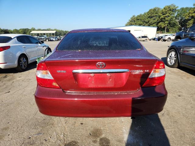 4T1BE32K64U336014 - 2004 TOYOTA CAMRY LE RED photo 6