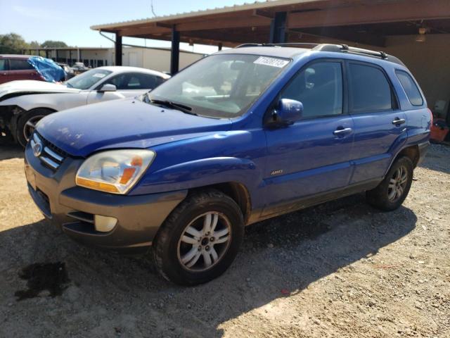 KNDJE723177343472 - 2007 KIA SPORTAGE EX BLUE photo 1