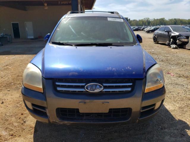 KNDJE723177343472 - 2007 KIA SPORTAGE EX BLUE photo 5