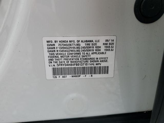 5FRYD4H84FB013710 - 2015 ACURA MDX ADVANCE WHITE photo 14