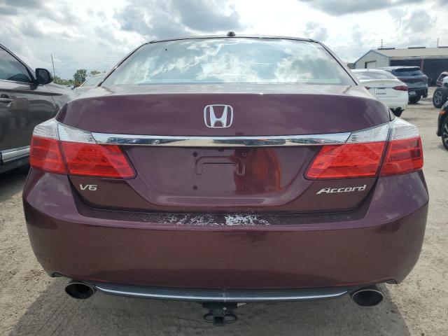 1HGCR3F80DA038475 - 2013 HONDA ACCORD EXL BURGUNDY photo 6