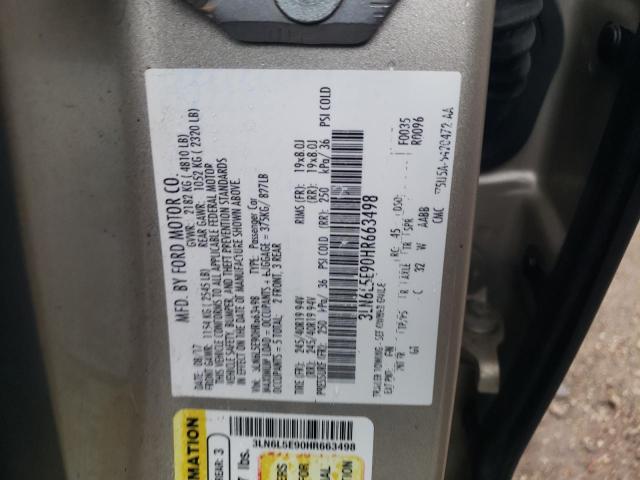 3LN6L5E90HR663498 - 2017 LINCOLN MKZ RESERVE ბეჟი ფოტო 12