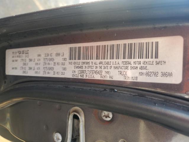 1C6RR7LT1FS745422 - 2015 RAM 1500 SLT GRAY photo 12