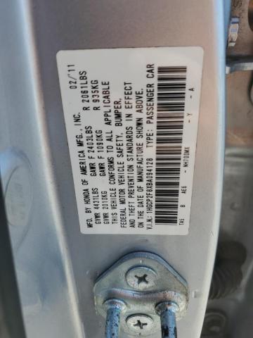 1HGCP2F8XBA094128 - 2011 HONDA ACCORD EXL SILVER photo 13