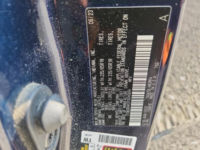 5TDKDRAH2PS046894 - 2023 TOYOTA HIGHLANDER L BLUE photo 12