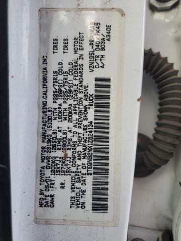 5TEGN92NX1Z824134 - 2001 TOYOTA TACOMA DOUBLE CAB PRERUNNER WHITE photo 12