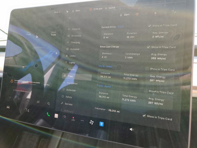 5YJYGDEE3MF266338 - 2021 TESLA MODEL Y BLUE photo 9