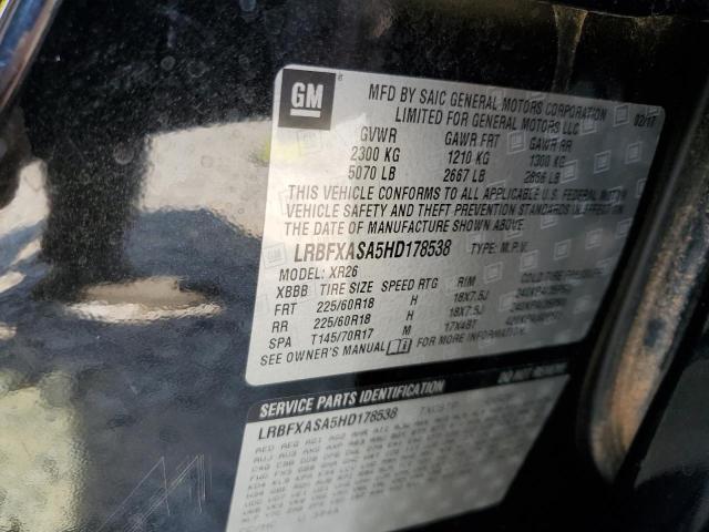 LRBFXASA5HD178538 - 2017 BUICK ENVISION PREFERRED შავი ფოტო 13