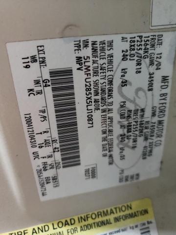 5LMFU285X5LJ10871 - 2005 LINCOLN NAVIGATOR 白色 照片 13