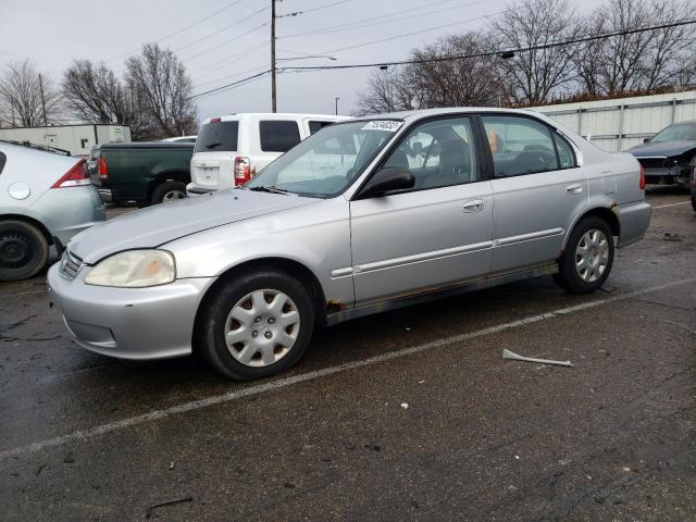 2HGEJ6615YH566072 - 2000 HONDA CIVIC BASE SILVER photo 1