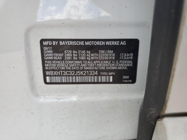 WBXHT3C32J5K21334 - 2018 BMW X1 XDRIVE28I Ақ фото 14