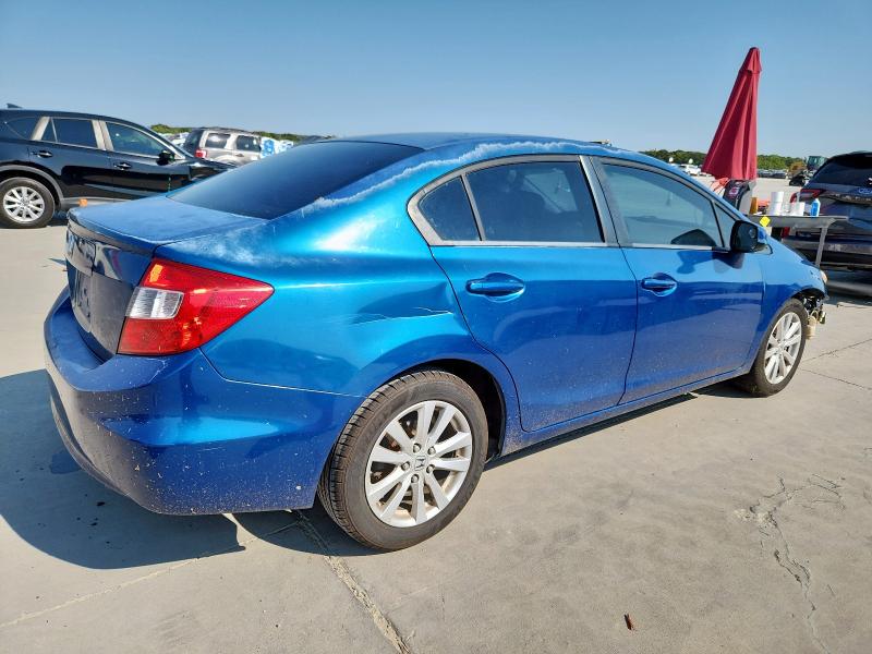 2HGFB2F84CH544869 - 2012 HONDA CIVIC EX BLUE photo 3