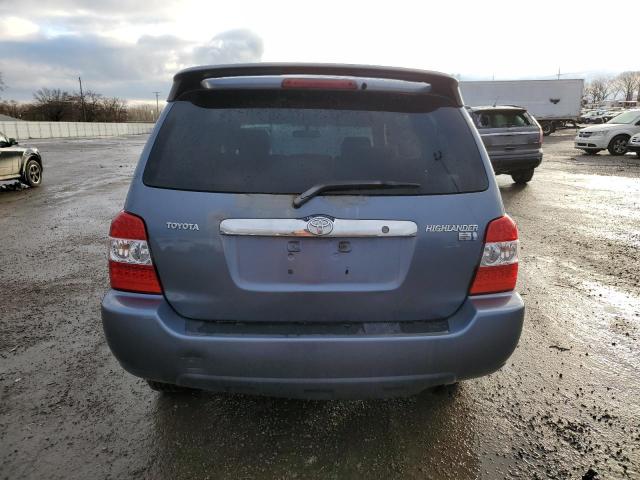 JTEDW21A360008892 - 2006 TOYOTA HIGHLANDER HYBRID BLUE photo 6