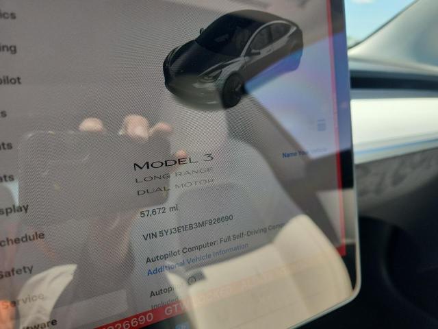 5YJ3E1EB3MF926690 - 2021 TESLA MODEL 3 GRAY photo 9