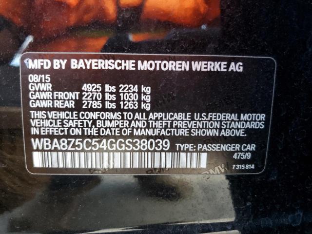 WBA8Z5C54GGS38039 - 2016 BMW 328 XIGT SULEV BLACK photo 12