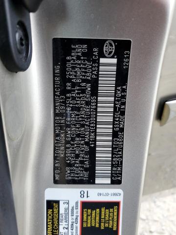 4T1BK1EB3DU076695 - 2013 TOYOTA AVALON BASE თაფლისფერი ფოტო 12