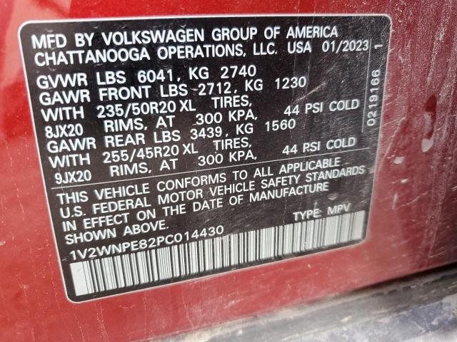 1V2WNPE82PC014430 - 2023 VOLKSWAGEN ID.4 PRO S 红色 照片 14