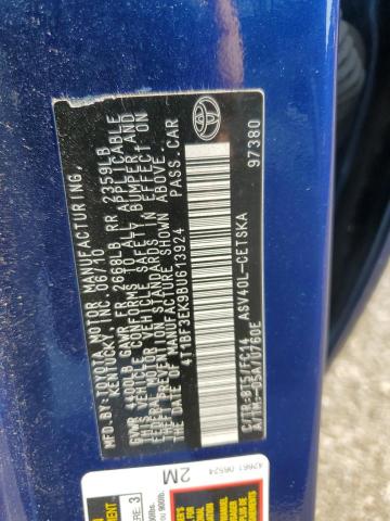 4T1BF3EK9BU613924 - 2011 TOYOTA CAMRY BASE Կապույտ լուսանկար 12