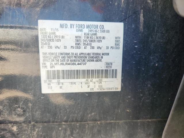 2LMTJ6LR4GBL44737 - 2016 LINCOLN MKX RESERVE BLACK photo 13