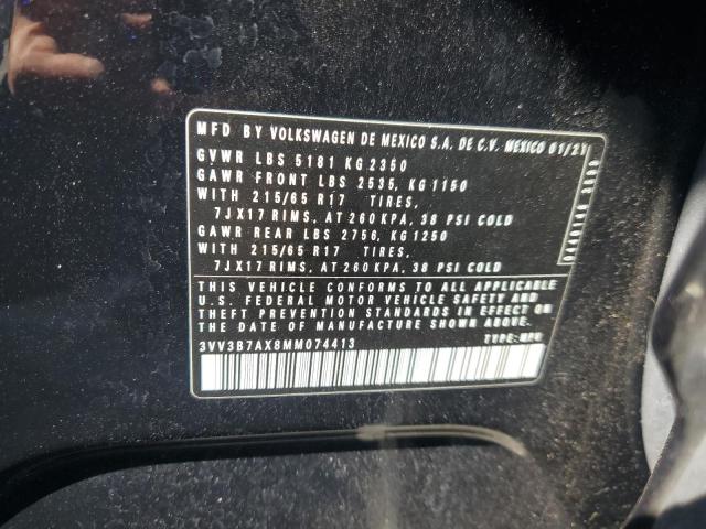 3VV3B7AX8MM074413 - 2021 VOLKSWAGEN TIGUAN SE BLACK photo 14