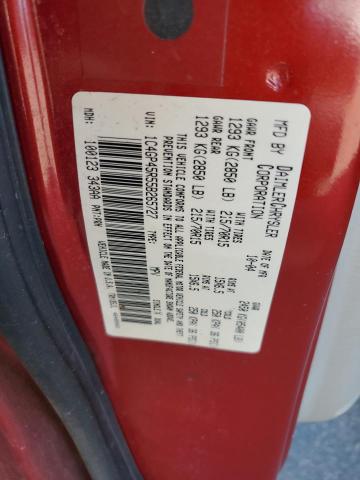 1C4GP45R55B265727 - 2005 CHRYSLER TOWN & COU ბურგუნდია ფოტო 13