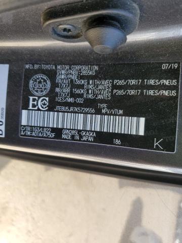 JTEBU5JR7K5729556 - 2019 TOYOTA 4RUNNER SR5/SR5 PREMIUM Gri fotoğraf 14