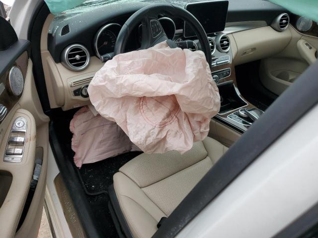 55SWF4KB2FU041172 - 2015 MERCEDES-BENZ C 300 4MATIC WHITE photo 8