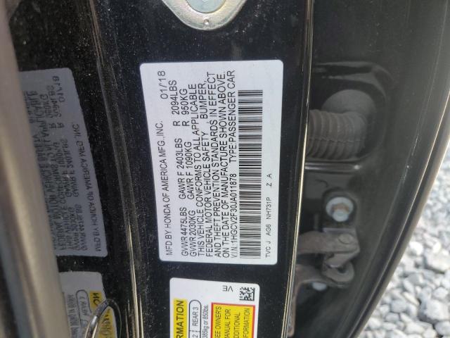 1HGCV2F30JA011878 - 2018 HONDA ACCORD SPORT Negro foto 12