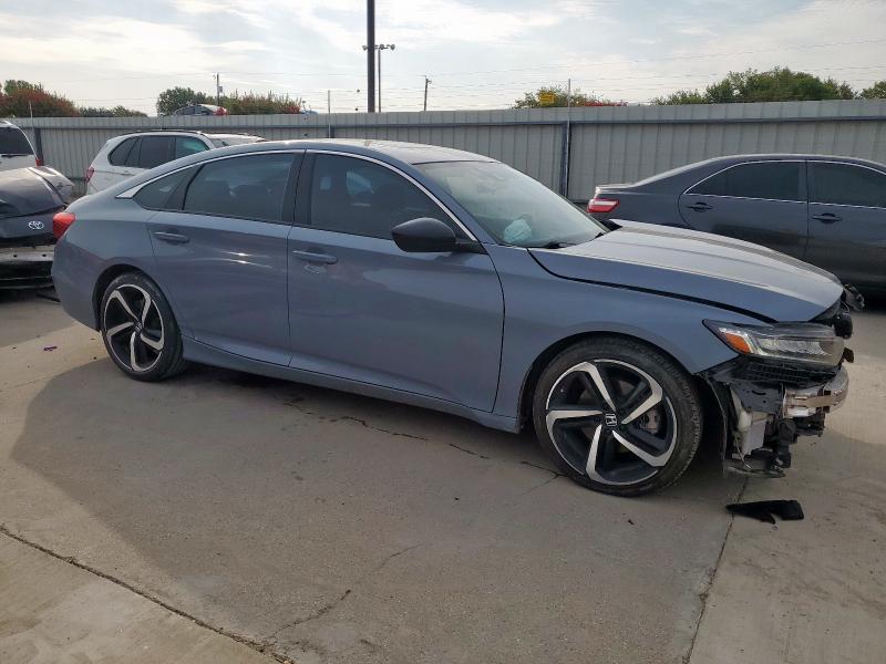 1HGCV2F35MA027742 - 2021 HONDA ACCORD SPORT GRAY photo 4