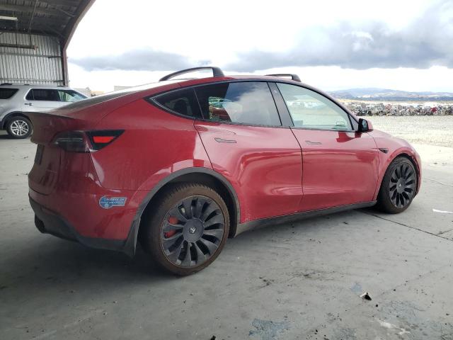 5YJYGDEF8LF027987 - 2020 TESLA MODEL Y RED photo 3