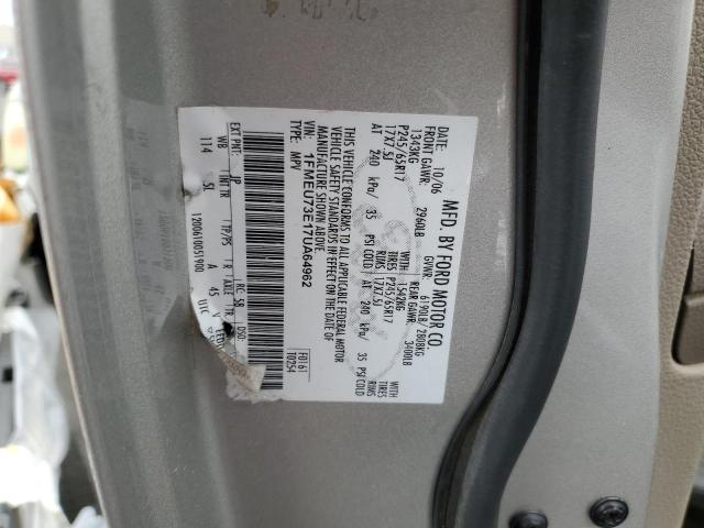 1FMEU73E17UA64962 - 2007 FORD EXPLORER XLT SILVER photo 12