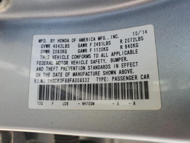 1HGCR3F88FA008532 - 2015 HONDA ACCORD EXL SILVER photo 13