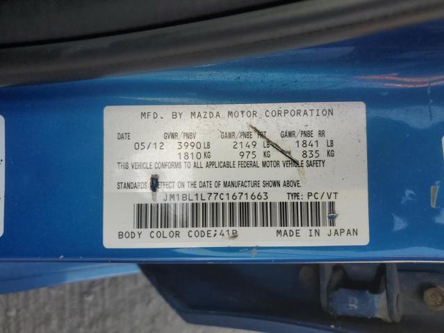 JM1BL1L77C1671663 - 2012 MAZDA 3 I BLUE photo 13
