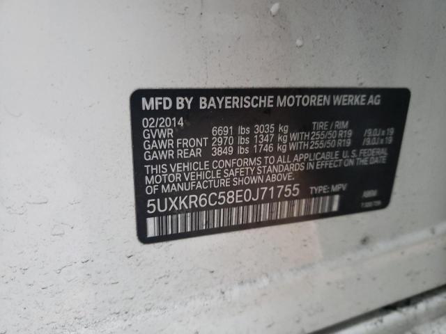 5UXKR6C58E0J71755 - 2014 BMW X5 XDRIVE50I WHITE photo 13