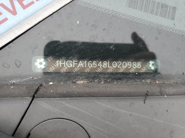 1HGFA16548L020988 - 2008 HONDA CIVIC LX BLUE photo 12