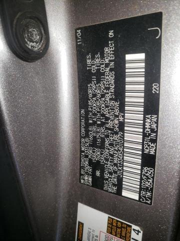 JTLKT334X54010779 - 2005 TOYOTA SCION XB Grau Foto 12