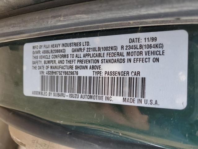 4S3BH6752Y6629676 - 2000 SUBARU LEGACY OUTBACK AWP 绿色 照片 13