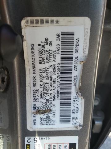 1NXBR32E87Z845945 - 2007 TOYOTA COROLLA CE GRAY photo 12