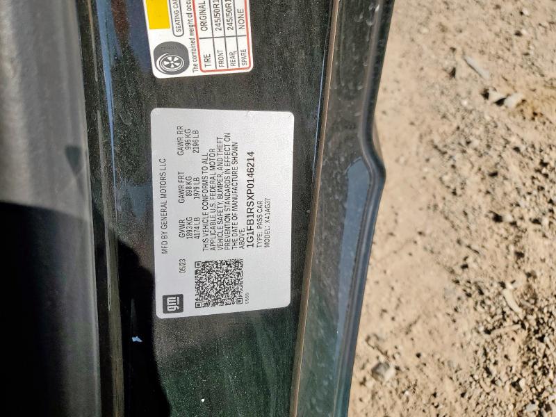 1G1FB1RSXP0146214 - 2023 CHEVROLET CAMARO LS BLACK photo 13