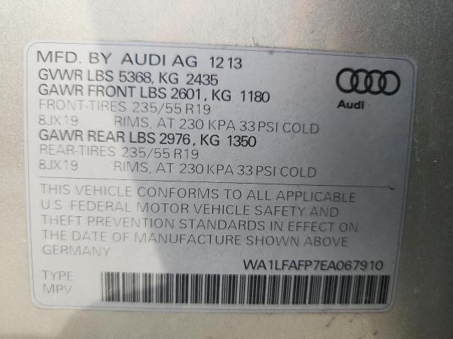 WA1LFAFP7EA067910 - 2014 AUDI Q5 PREMIUM PLUS GOLD photo 13