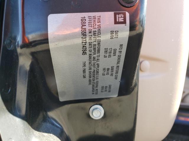 1G8AJ55F37Z147845 - 2007 SATURN ION LEVEL 2 BLUE photo 12