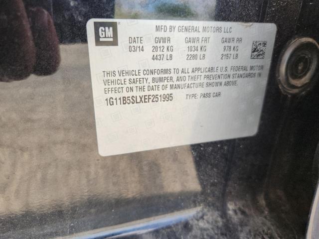 1G11B5SLXEF251995 - 2014 CHEVROLET MALIBU LS CHARCOAL photo 12